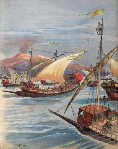 De vloot van Doria, Napels, illustratie uit 